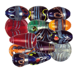 Smoked Swirled Lamp Beads