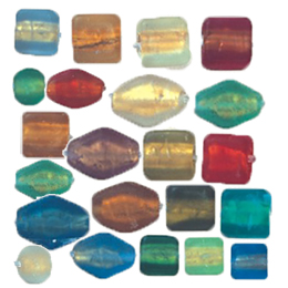 Gold foiled Glass Cabochons frosted1