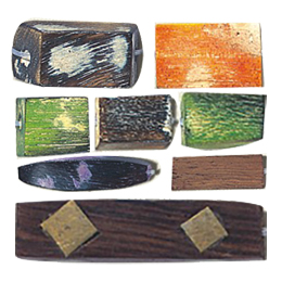 Dyed Rectangle Wood Beads