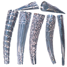 Hollow Metal Cone Beads stamped Metal sheet electroplated2