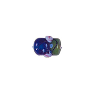 2 tone 50 or 50 Blue Stone Stringer Lampwork Glass Beads 3476