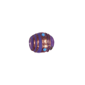 Gold stone striped Lampworked Beads 5859