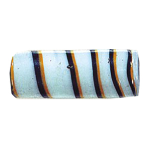 Feathered and Striped large Furnace Glass Beads 15158