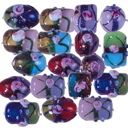 2 tone Lampworked Glass Beads