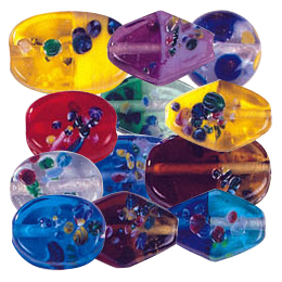 Dotted 2 tone Lamp Beads