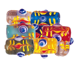 Multi layered Bumpy Beads with Tree and Flower design