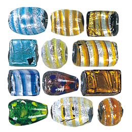 Silver Foiled Mirror Foiled Beads