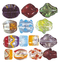 Lampworked Silver foiled mirror foiled Beads2