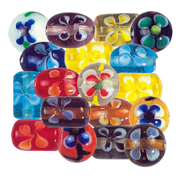 Lampworked Flower Beads
