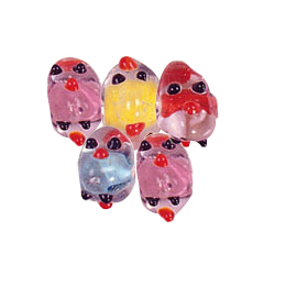 Color Lined Triangle Beads w or dotted Lamp Designs