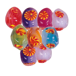 Color Lined Triangle Beads w or twisted Flower