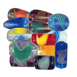 Drops and Tubes Feather Beads