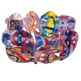 Twisted Glass Lamp Beads