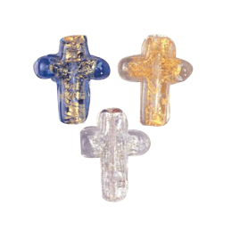 Silver  or  Gold Foiled Cross Pendant