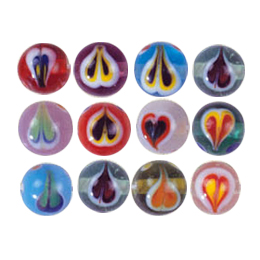 Heart design stringer Lampworked Glass Beads