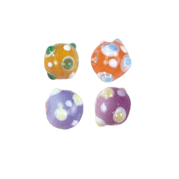 2 layer 2 color Bumpy Glass Beads