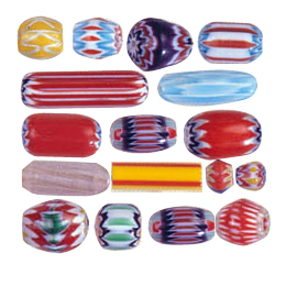 Chevron Glass Beads long hole
