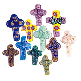 Venetian Flower Cross Pendants