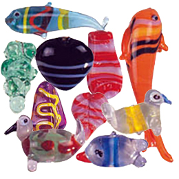 Glass Charms in Nature theme