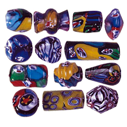 Venetian Millefiori Furnace Glass Beads