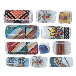 Printed Fancy Glass Beads