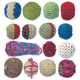 Beaded Wrapped Glass Beads