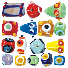 Designer Lampworked Glass Beads Handmade9