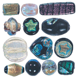 Handmade and Fused Semi Dichroic Glass Beads2