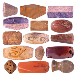 Soft stone hand carved Beads