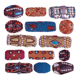 Decorated or Embellished Clay Beads1