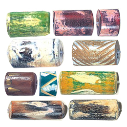 Dyed Tube Wood Beads