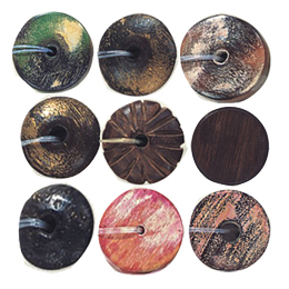 Dyed Disc Wood Beads