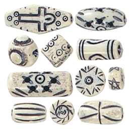 Bone Hand Carved Beads
