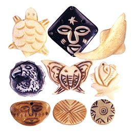 Natural Bone Pendants Figurine1