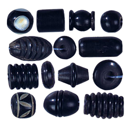 Natural Horn Beads Black