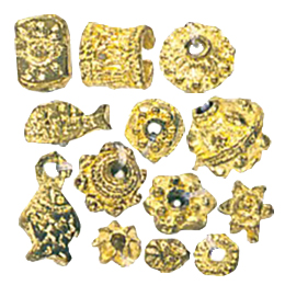 Zinc Alloy Casted Beads Gold Plated