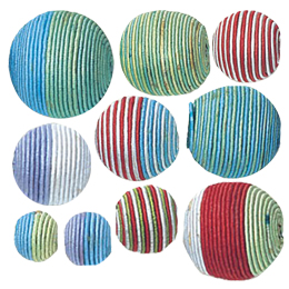 Thread Wrapped Wood Beads