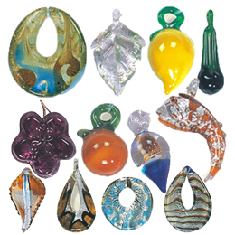 Silver Foiled Glass Pendants8