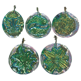 Dichroic Foiled Glass Pendants1