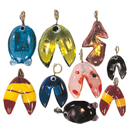 Glass Charms Silver Foiled and lampworked