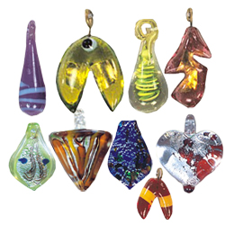 Dichroic Foiled Glass Pendants