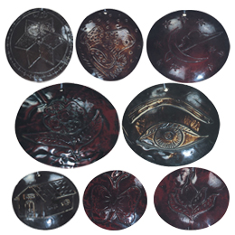 Resin Casted and Carved Pendants3