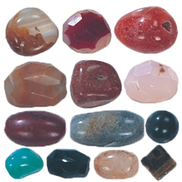 Tumbled and Faceted Agate Stone Beads