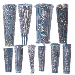 Hollow Metal Cone Beads stamped Metal sheet electroplated1