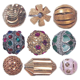 Hollow Engraved Fancy Metal Beads