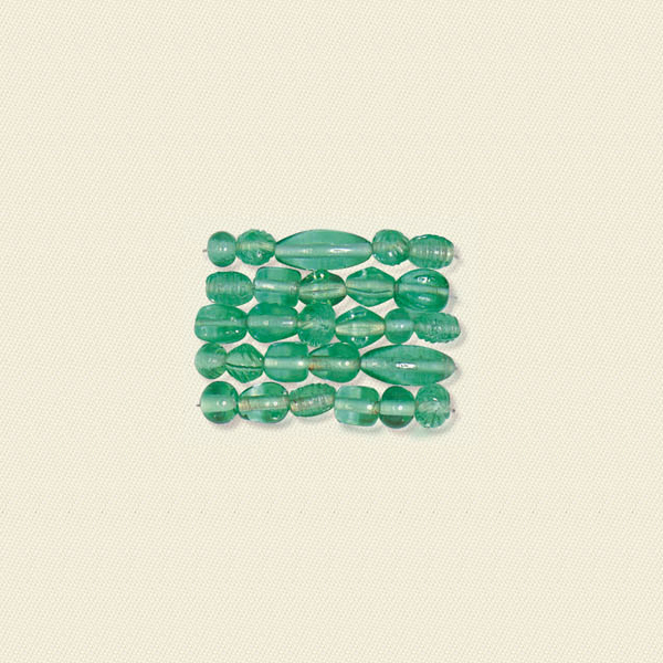 Basic Glass Beads Plain Olive Green Mix 3019