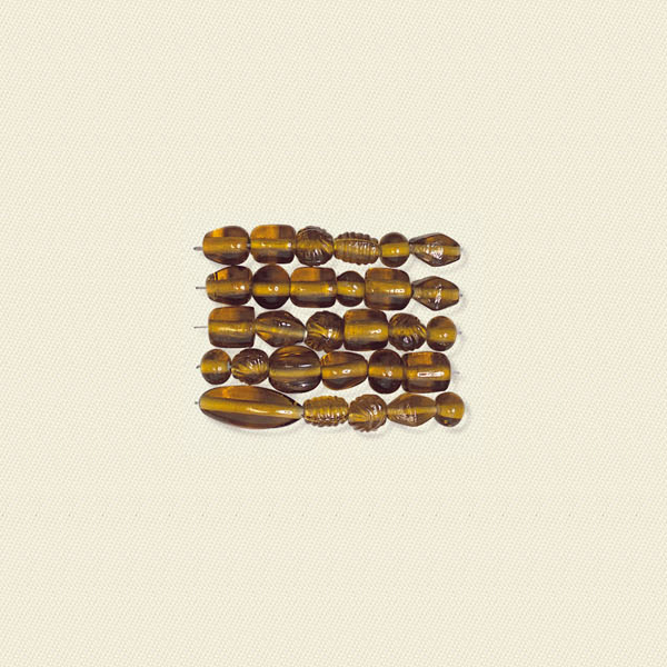 Basic Glass Beads Plain Honey Brown Mix 3026