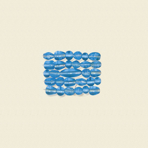 Basic Glass Beads Plain Sea Blue Mix 3027