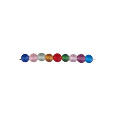 Round 4mm Frost Glass Beads Mixed Colors 3064