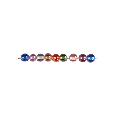 Round 4mm Iridiscent Glass Beads Mixed Colors 3066
